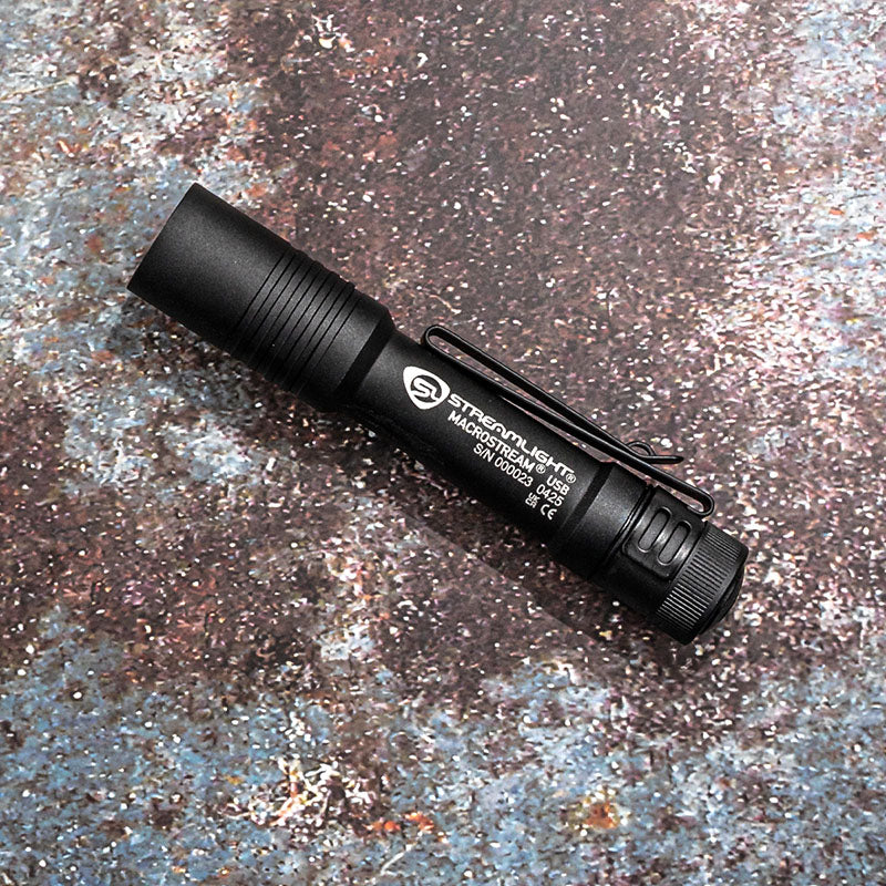 Streamlight MacroStream USB torch charging through its integrated USB-C port