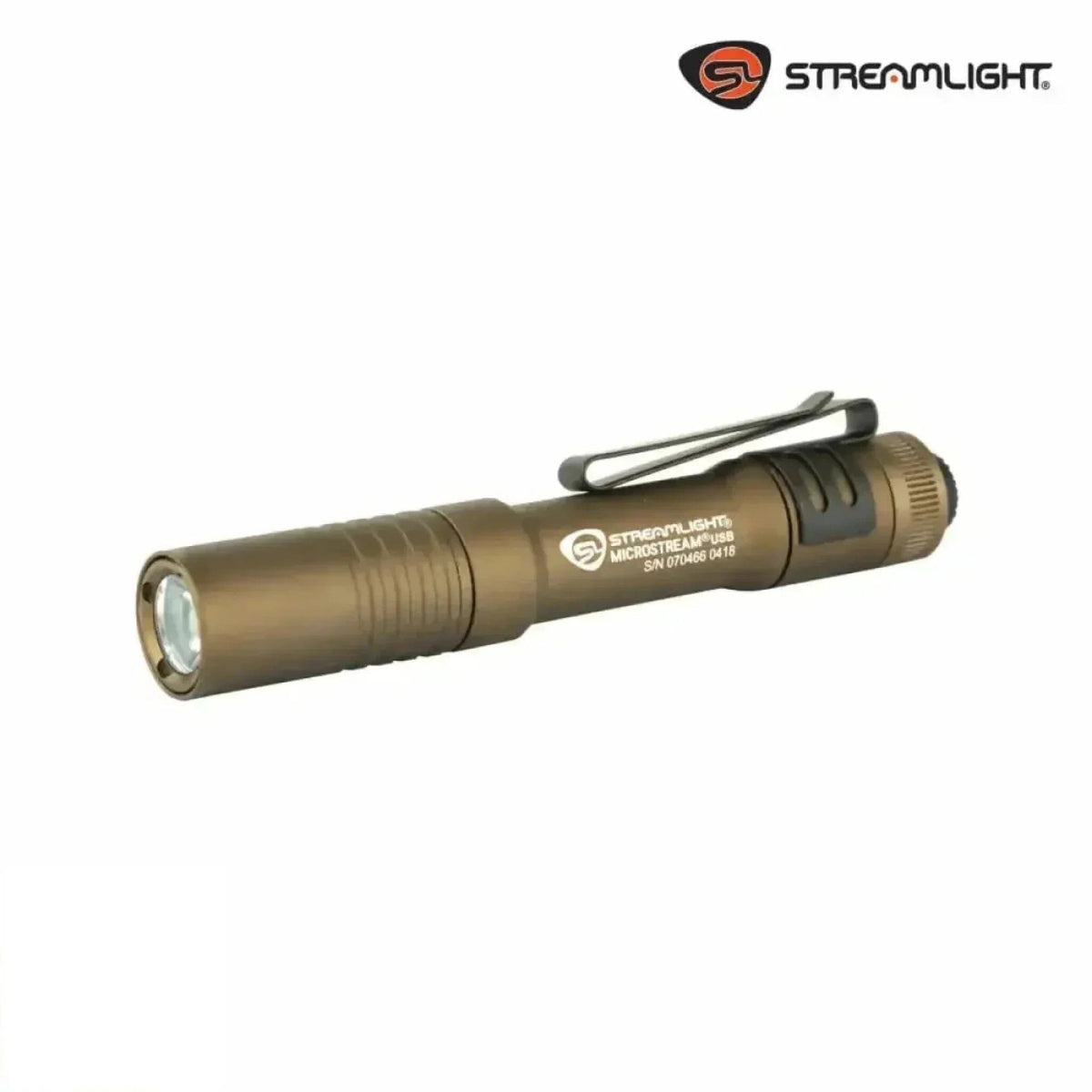 Streamlight MicroStream USB EDC flashlight in coyote with 250 lumens and a 50-lumen low mode