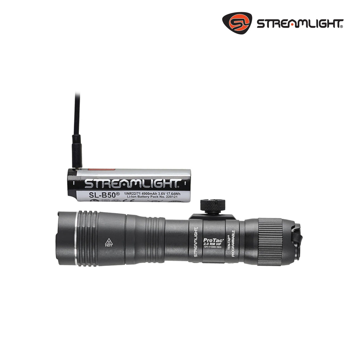 Streamlight ProTac 2.0 Rail Mount HP weapon light focusing 2000 lumens into 85,000 candela