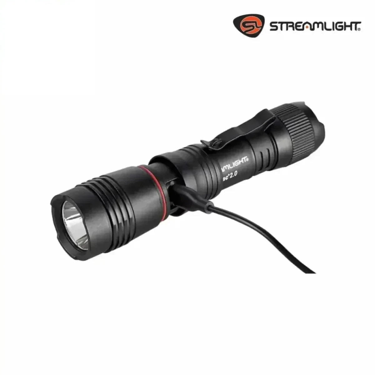 Streamlight ProTac 2.0 tactical flashlight powered by an SL-B50 USB-C rechargeable battery pack