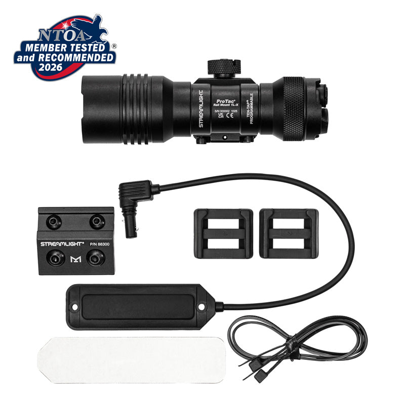 Streamlight ProTac Rail Mount 1L-X USB weapon light shown alone on a white background