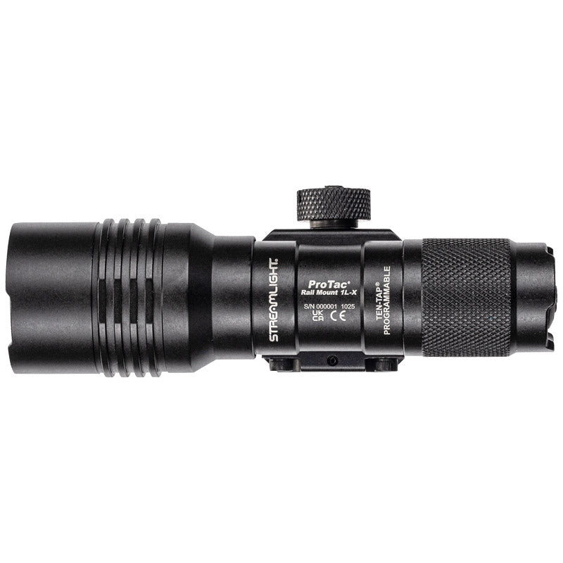 Streamlight ProTac Rail Mount 1L-X weapon light shown with the mounting hardware supplied