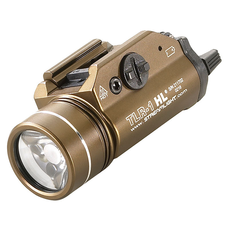 Streamlight TLR-1 HL weapon light in FDE Brown, shown alone against a white background