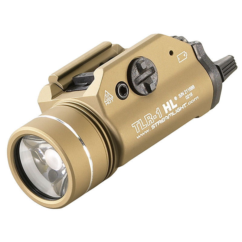 Streamlight TLR-1 HL weapon light in Flat Dark Earth, shown alone against a white background