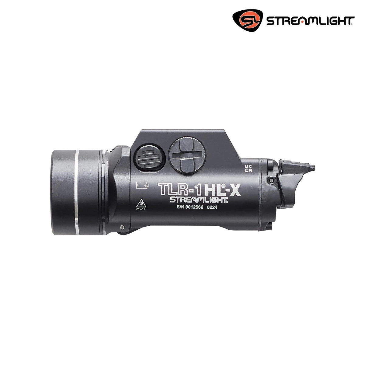Streamlight TLR-1 HL-X weapon light on a tool-free rail grip clamp