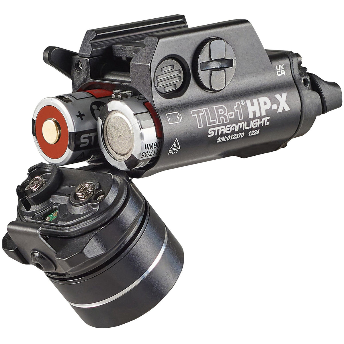 Streamlight TLR-1 HP-X USB weapon light running twin SL-B9 USB-C packs or CR123A cells