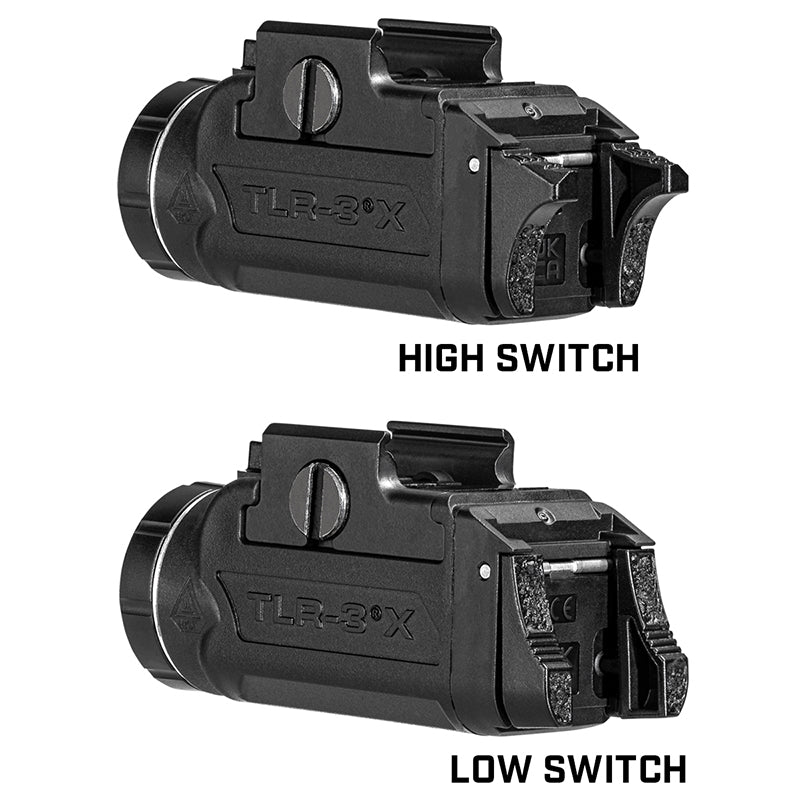 Streamlight TLR-3X USB weapon light for the SIG Sauer P365 with high and low rear paddle switch options