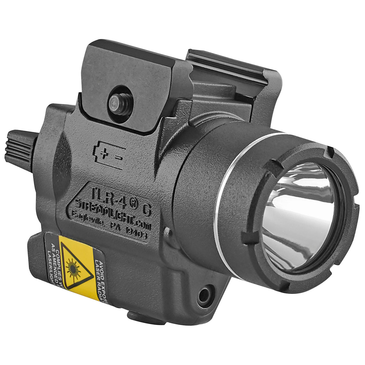 Streamlight TLR-4 G weapon light with green laser running a single CR2 lithium cell at 2.81 oz