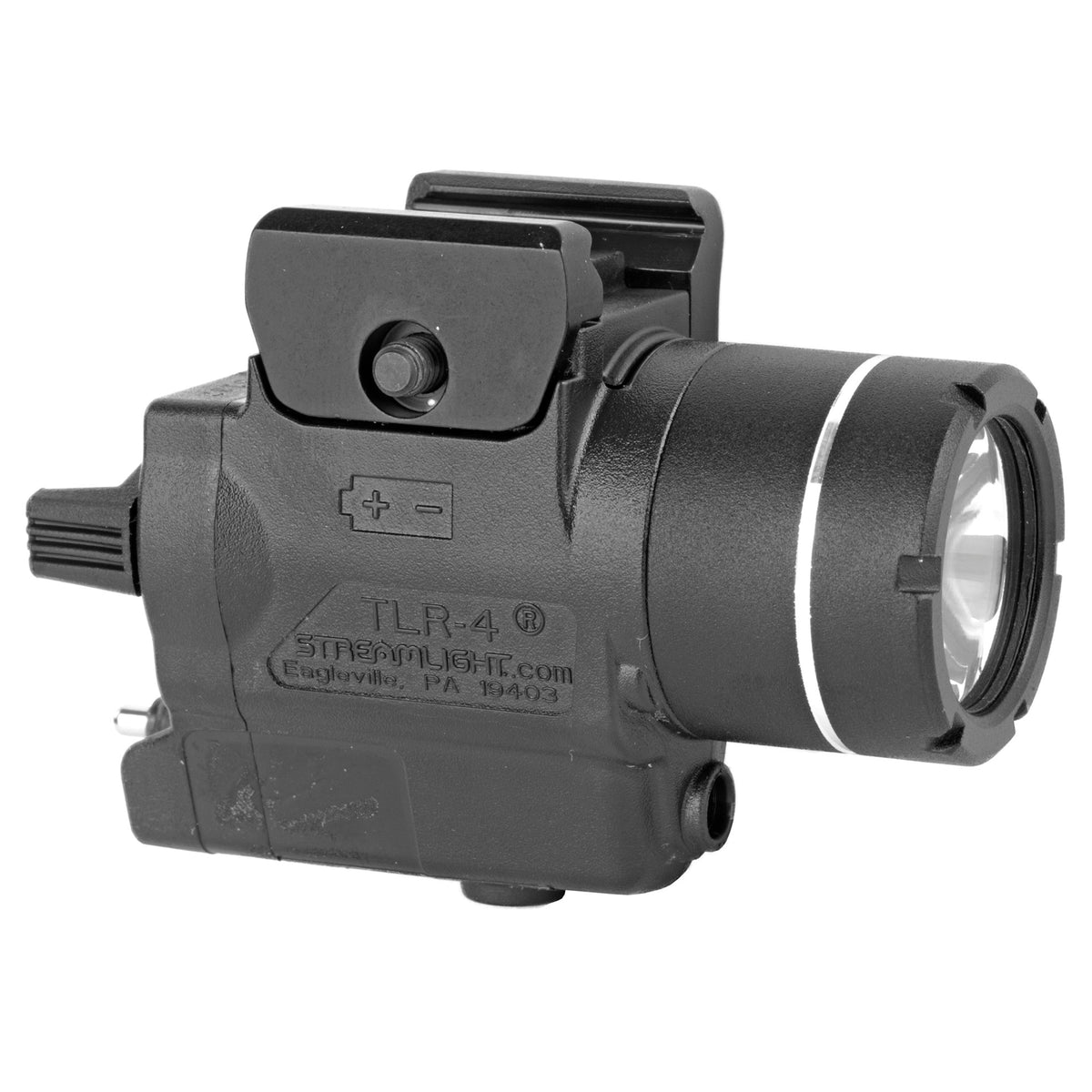 Streamlight TLR-4 weapon light with red laser with 15 hours of laser-only runtime on a CR2 cell