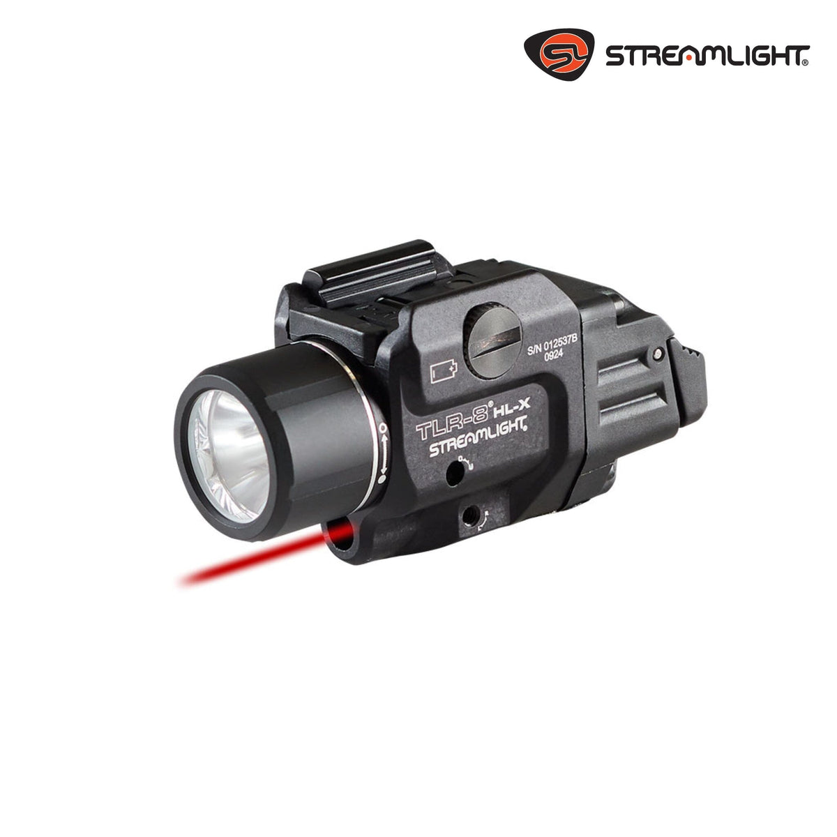 Streamlight TLR-8 HL-X USB weapon light with laser with 1000 lumens on the SL-B9 rechargeable pack