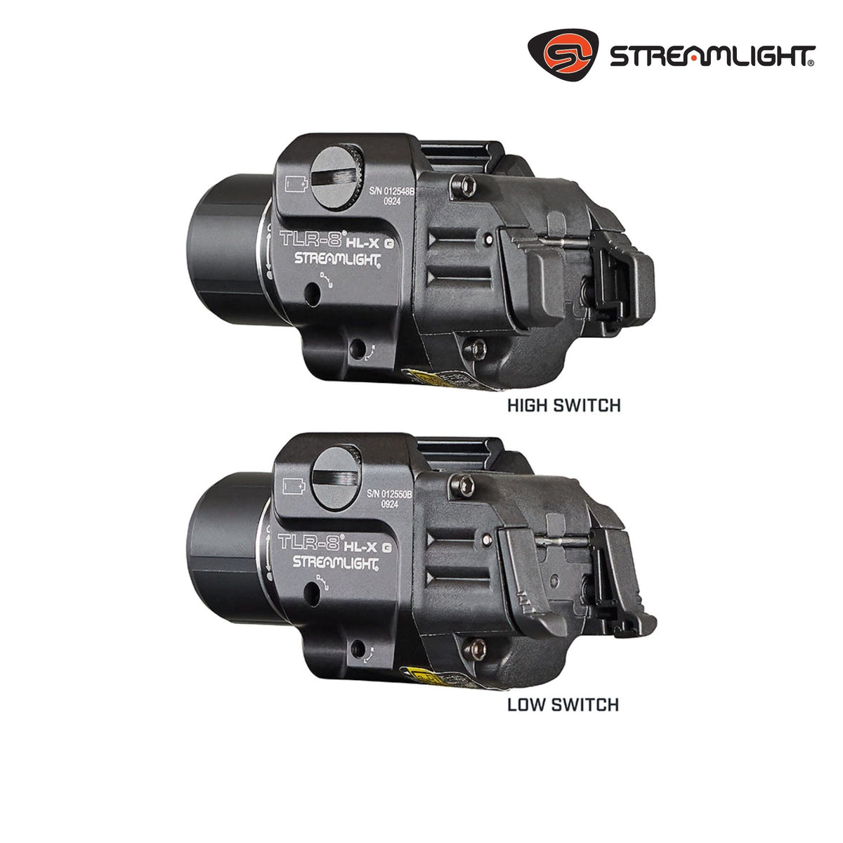 Streamlight TLR-8 HL-X USB weapon light with laser multi-fuel on SL-B9 USB-C rechargeable or CR123A power