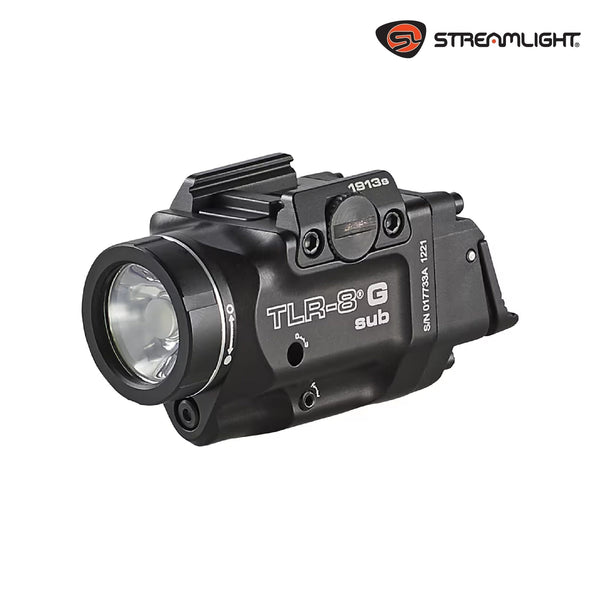 Streamlight TLR-8 X G sub weapon light with green laser for 1913 short rail pistols at 500 lumens