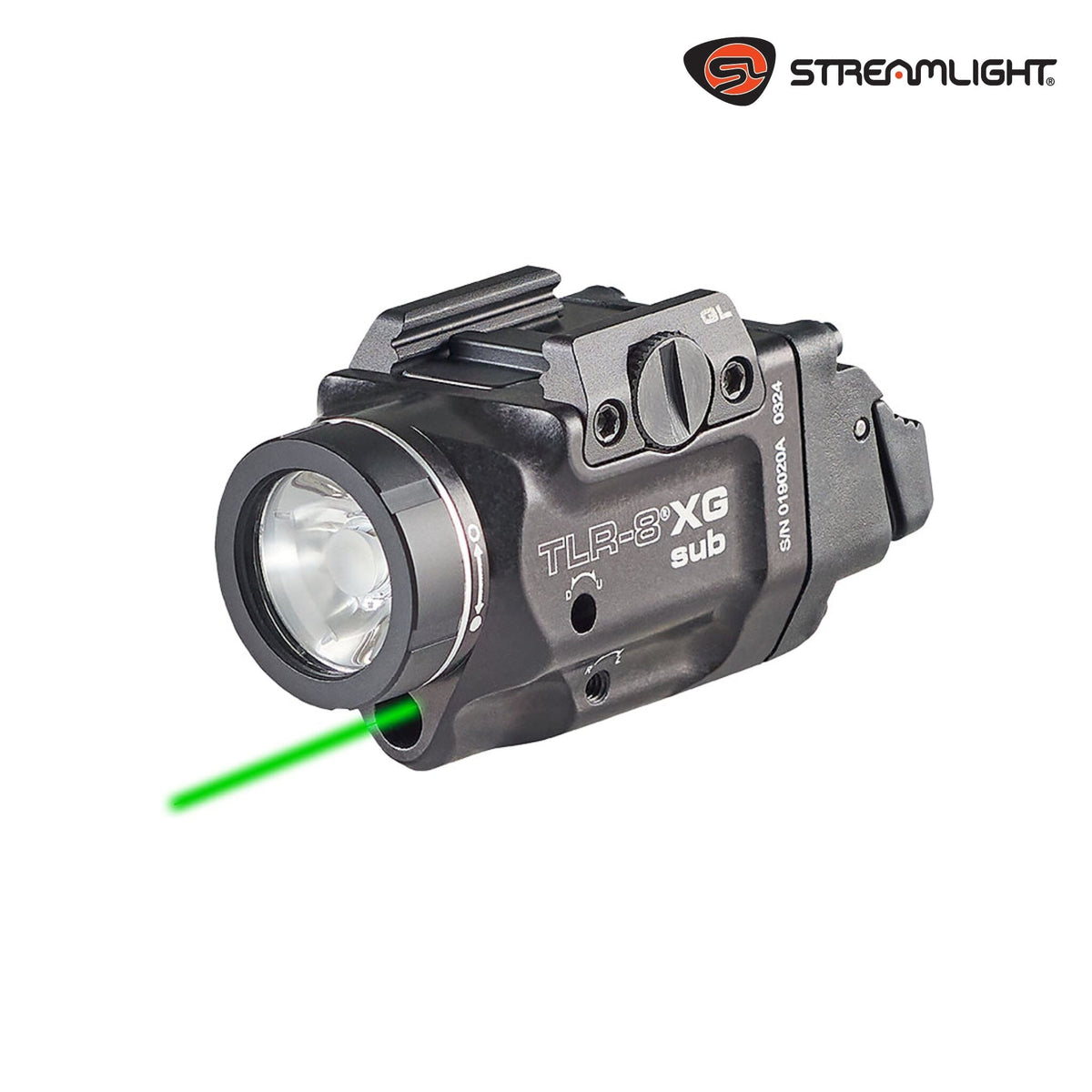 Streamlight TLR-8 X G sub weapon light with green laser for 1913OS rail at 500 lumens