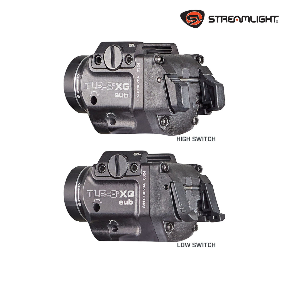 Streamlight TLR-8 X G sub weapon light with green laser for 1913OS rail on SL-B9 or CR123A power