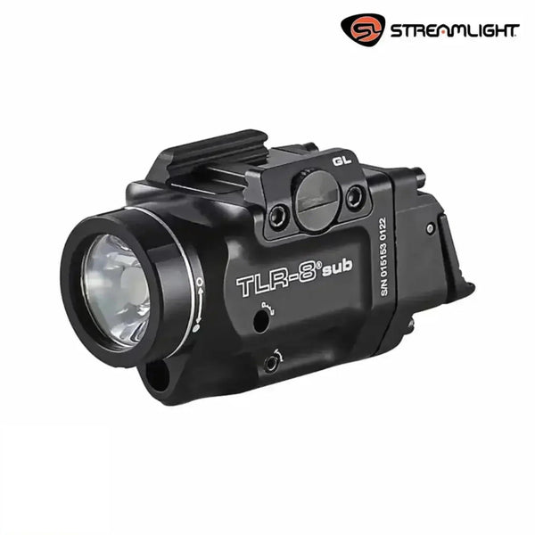 Streamlight TLR-8 X sub weapon light with red laser for the Glock 43X and 48 at 500 lumens