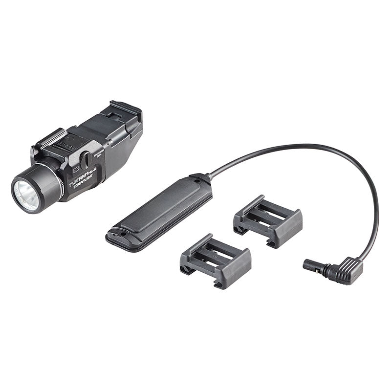 Streamlight TLR RM 1 HL-X USB weapon light system shown at a three-quarter angle