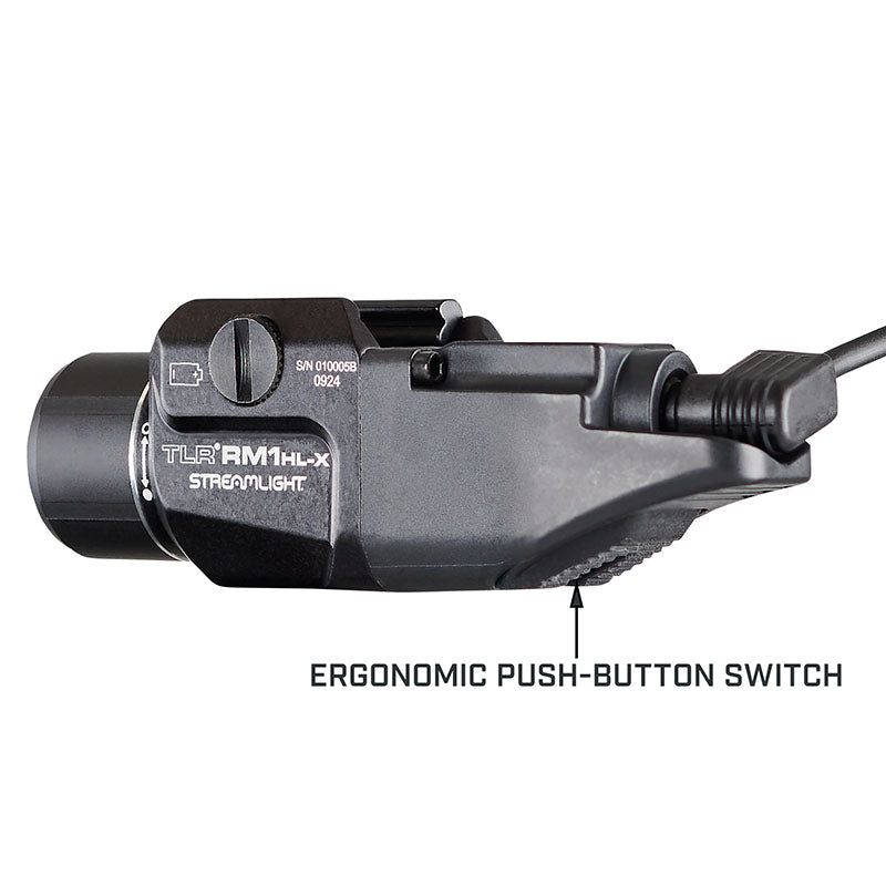 Streamlight TLR RM 1 HL-X USB weapon light system on a MIL-STD-1913 Picatinny mount