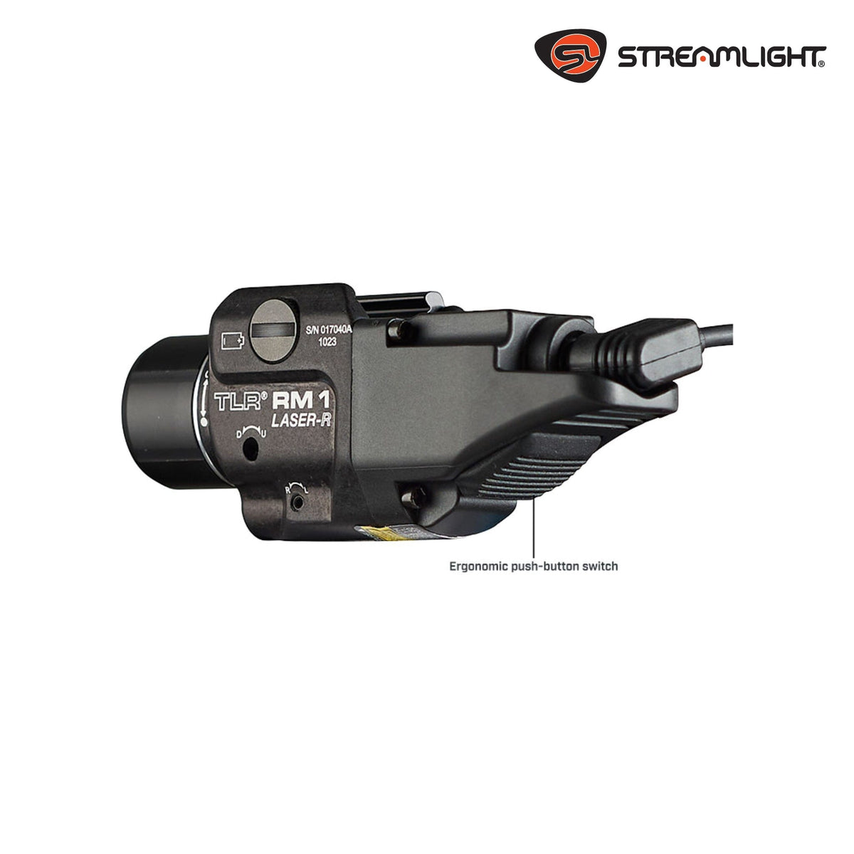 Streamlight TLR RM 1 Laser weapon light with red laser supplied light-only on a single CR123A cell