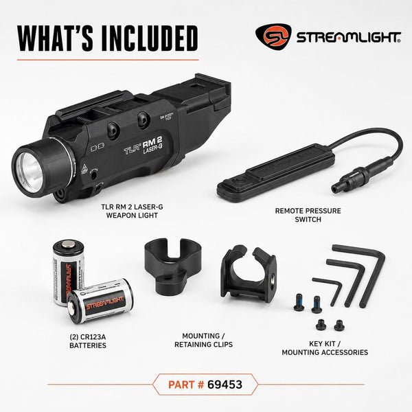 Streamlight TLR RM 2 Laser-G weapon light system with 1000 lumens and a green aiming laser