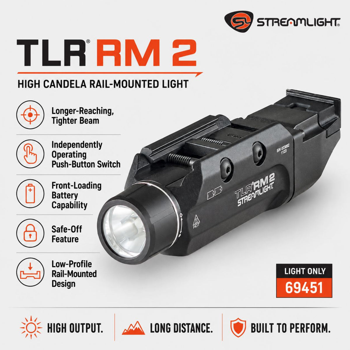 Streamlight TLR RM 2 weapon light with an optional remote pressure switch