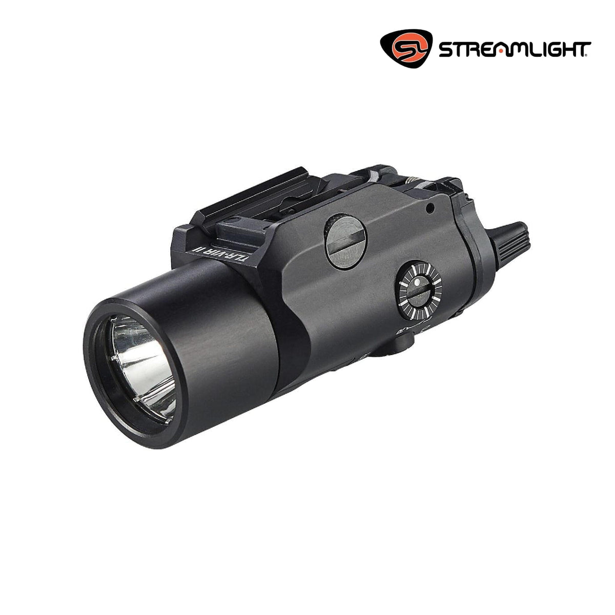 Streamlight TLR-VIR II weapon light in black with a 300-lumen white LED, IR illuminator and IR laser