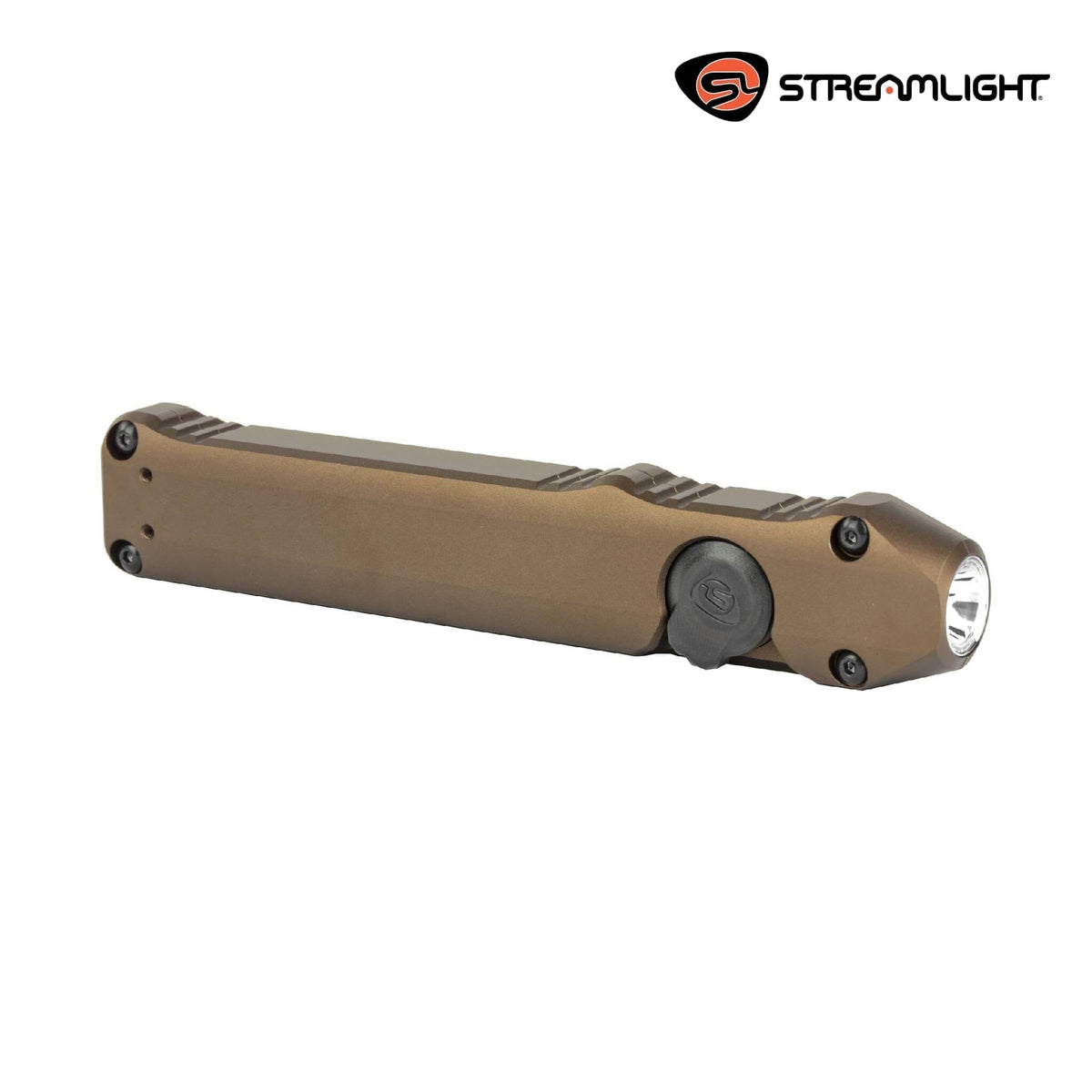 Streamlight Wedge EDC flashlight in coyote tan charging over USB-C in a slim 5.46-inch body
