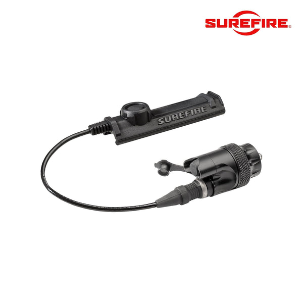 SureFire DS-SR07 Scout Light dual switch assembly in black combining a tailcap click switch with a remote tape pad