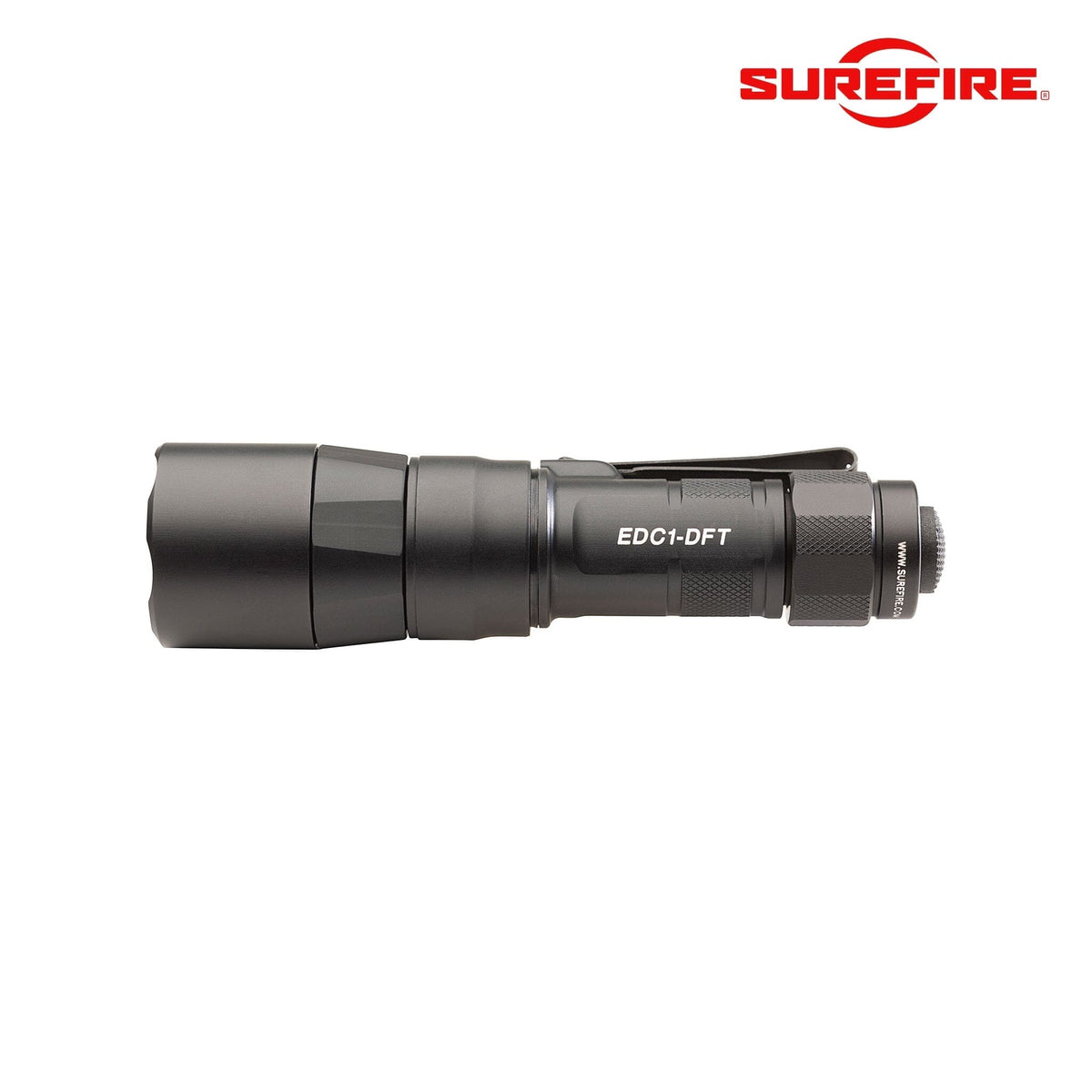SureFire EDC1-DFT Turbo Dual Fuel tactical flashlight with a high candela turbo beam for distance