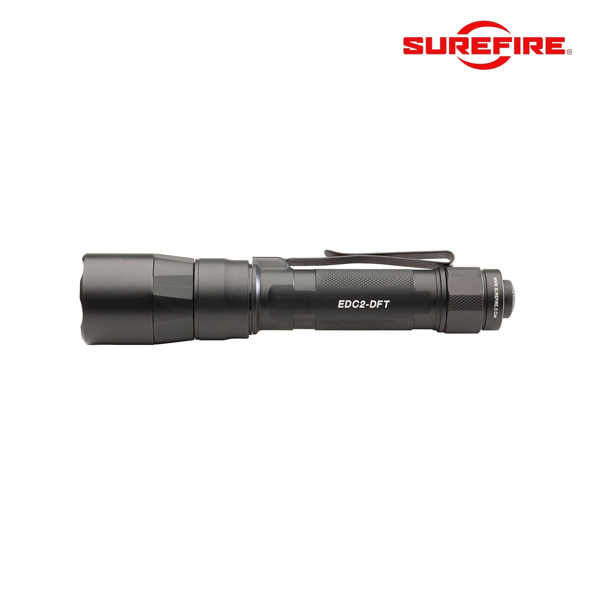 SureFire EDC2-DFT Turbo Dual Fuel tactical flashlight with a high candela turbo beam for distance
