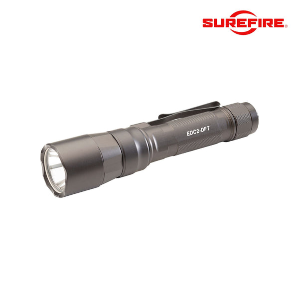 SureFire EDC2-DFT Turbo Dual Fuel tactical flashlight producing 1200 lumens in a hard anodised finish