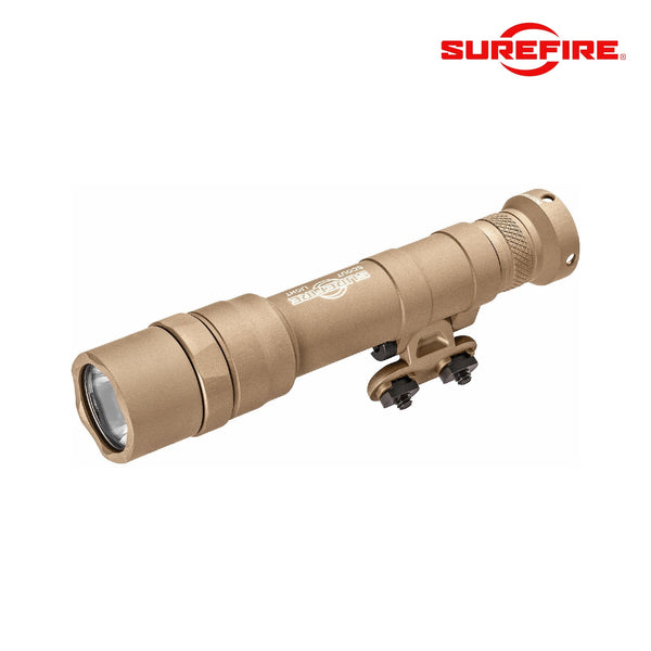 SureFire M640DF Scout Light Pro weapon light in tan producing 1500 lumens of white light