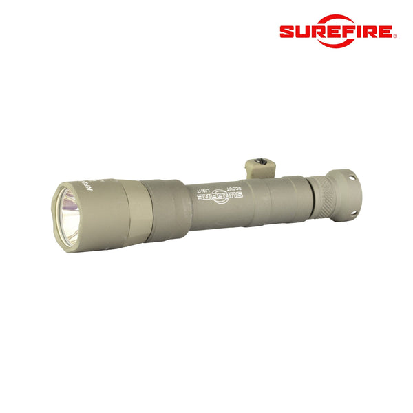 SureFire M640DFT Scout Light Pro Turbo weapon light in tan with high candela turbo throw