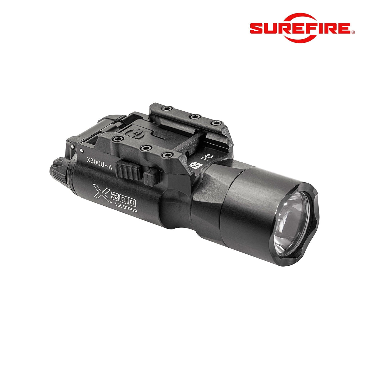 SureFire X300U-A Ultra weapon light powered by two CR123A lithium cells