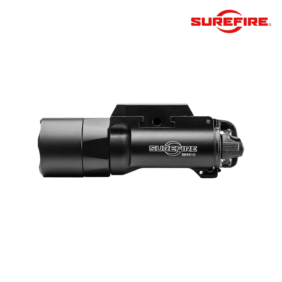 SureFire X300U-B Ultra weapon light in black with ambidextrous push-button switching