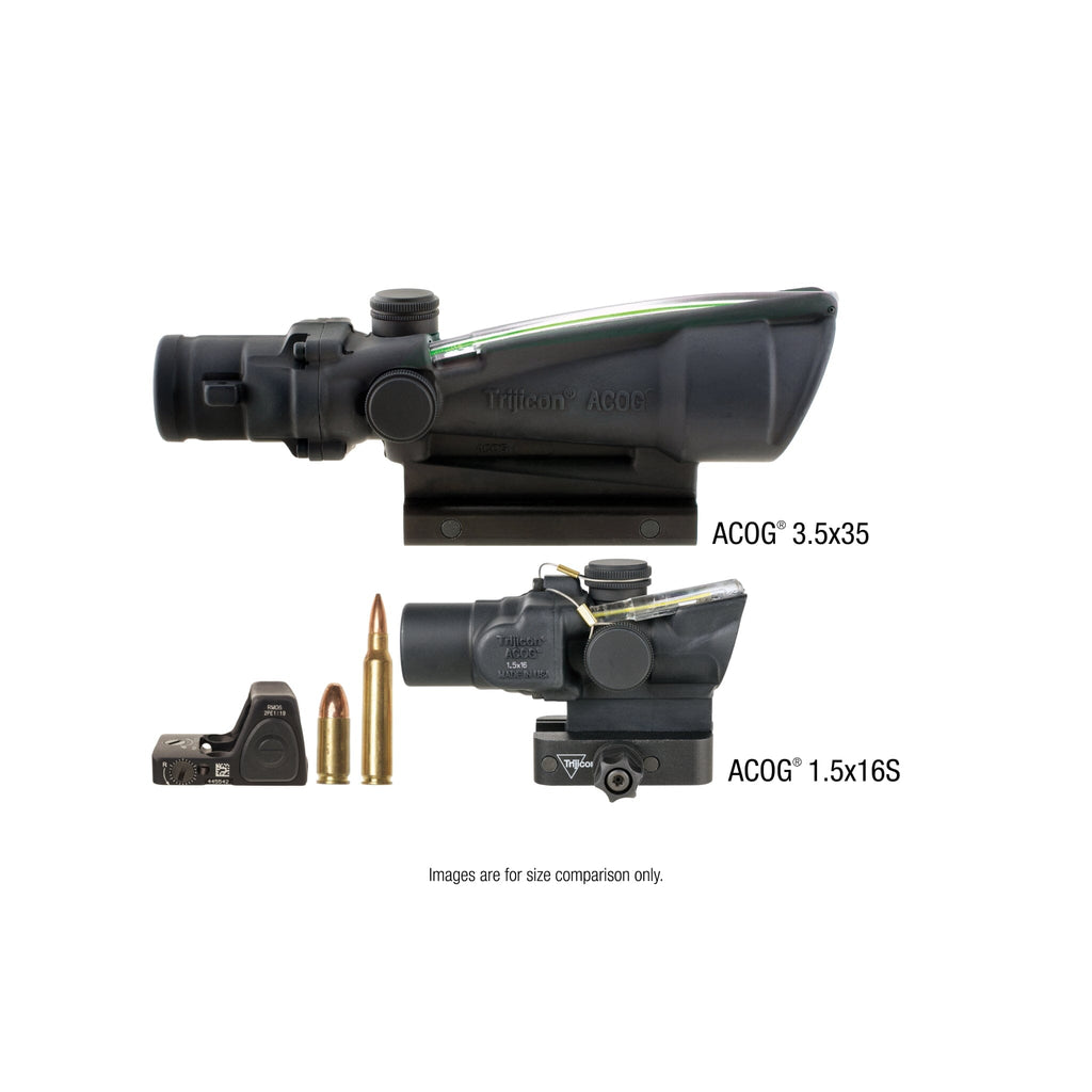Trijicon 1.5x16S Compact ACOG Riflescope Red RTR .223 Reticle Rifle Scope Trijicon 