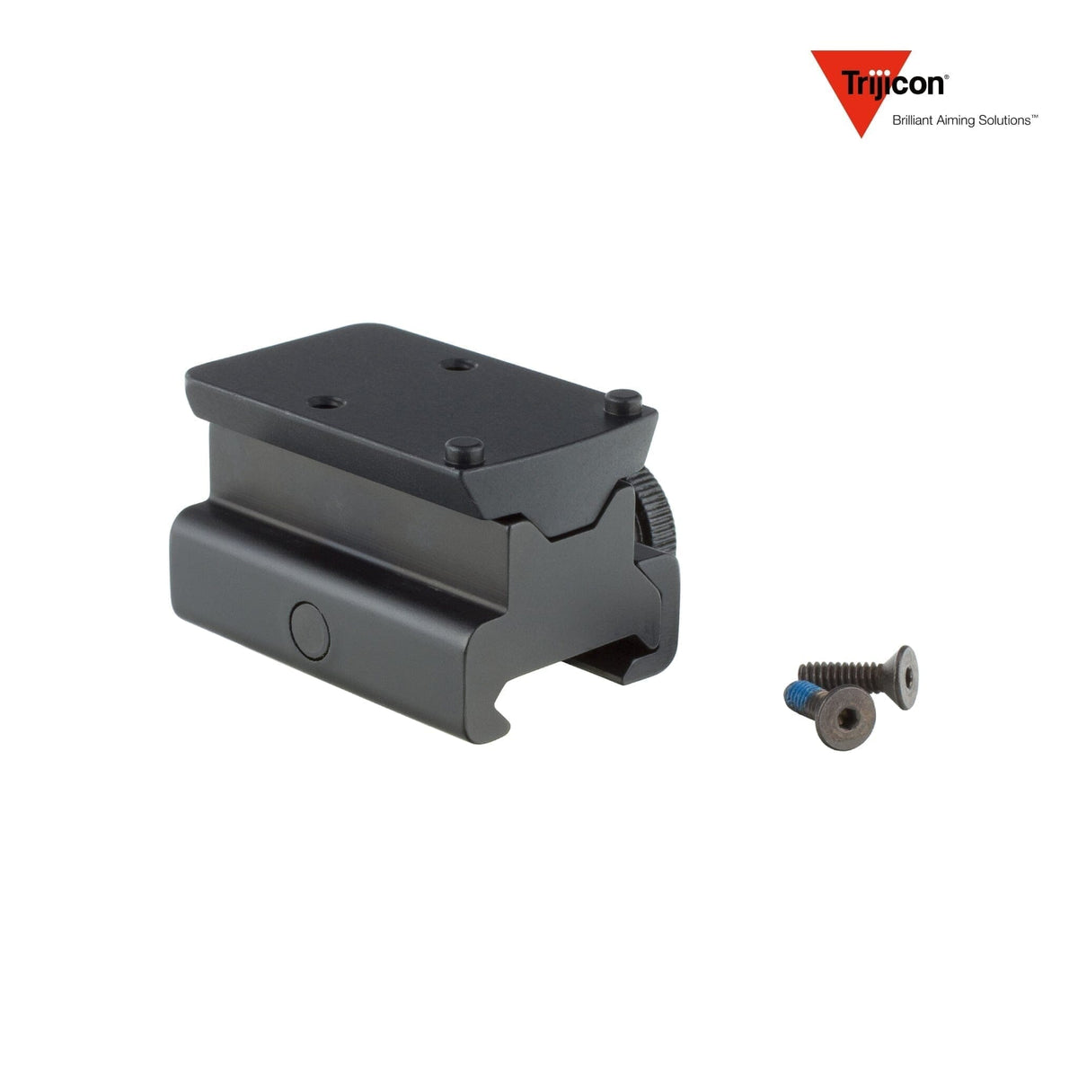 Trijicon RM34 RMR mount machined from aluminium in a matte black finish