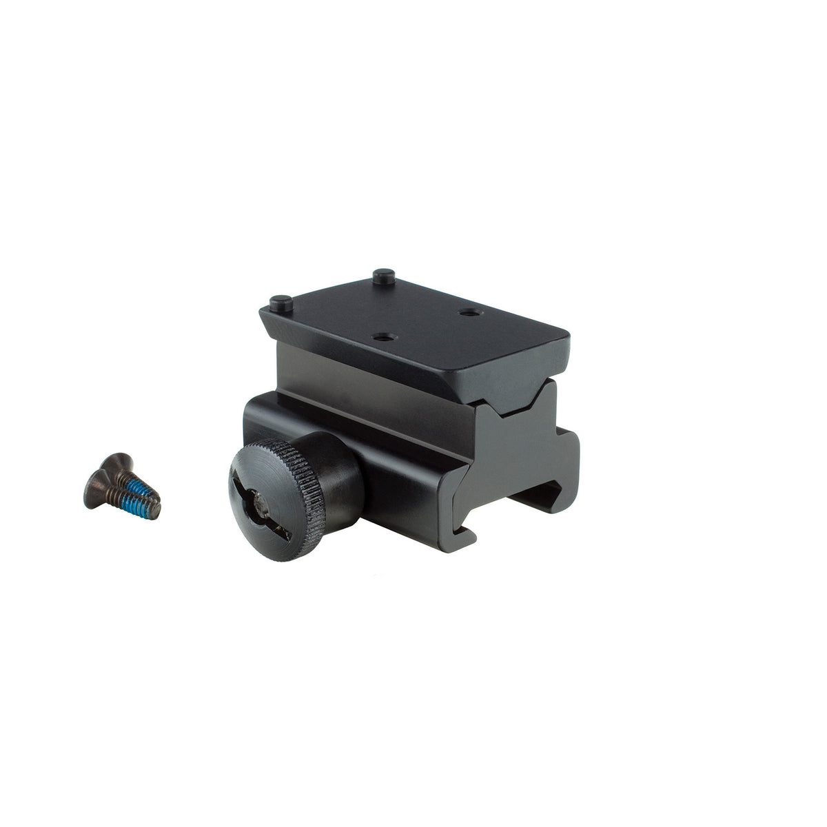 Trijicon RM34 RMR mount, a one-piece aluminium adapter with a tall riser body