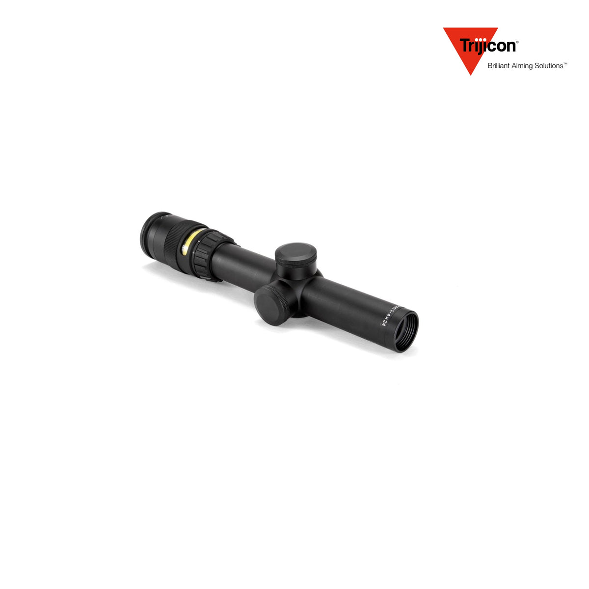 Trijicon AccuPoint 1-4x24 LPVO rifle scope with a BAC triangle post reticle