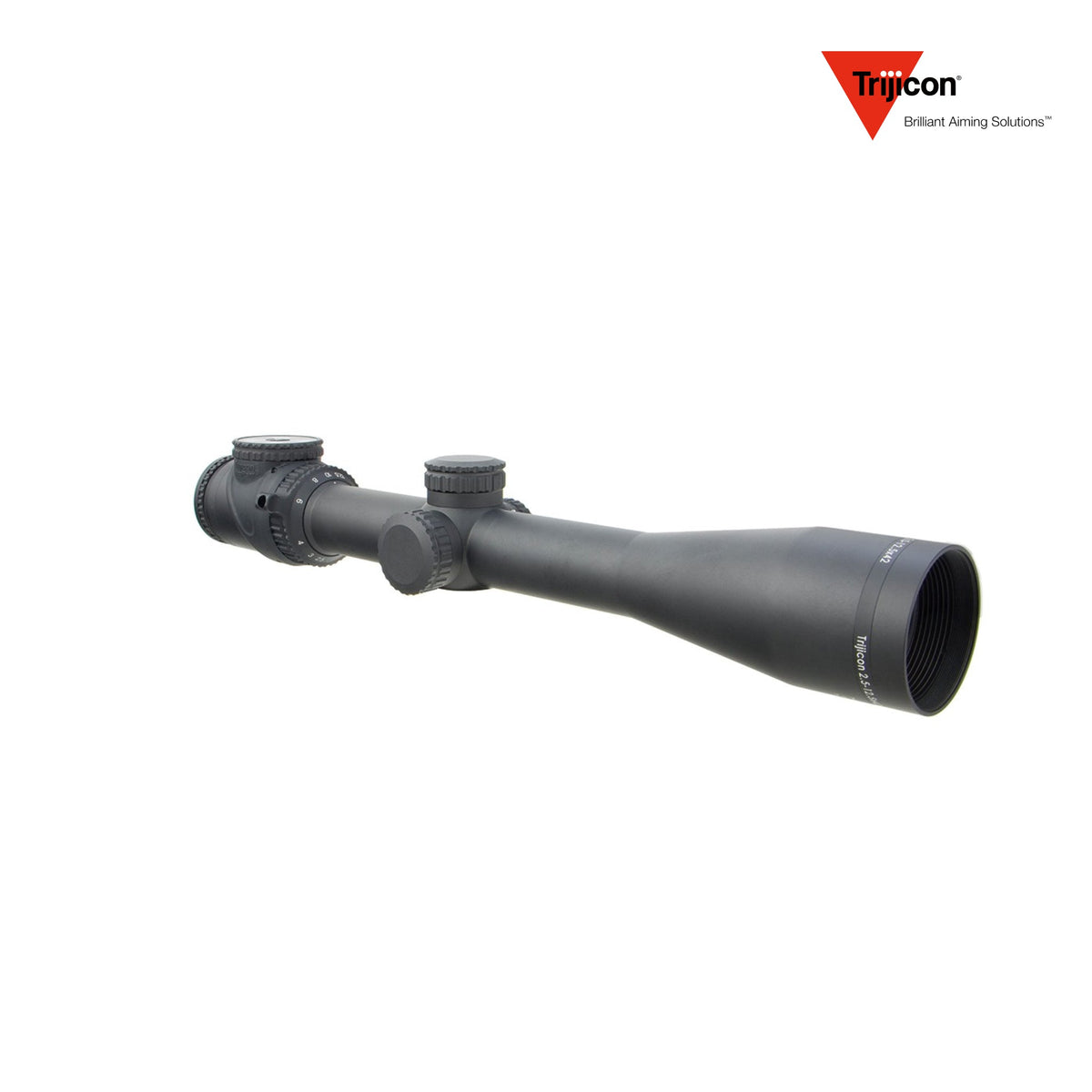 Trijicon AccuPoint 2.5-12.5x42 rifle scope with a BAC triangle post reticle