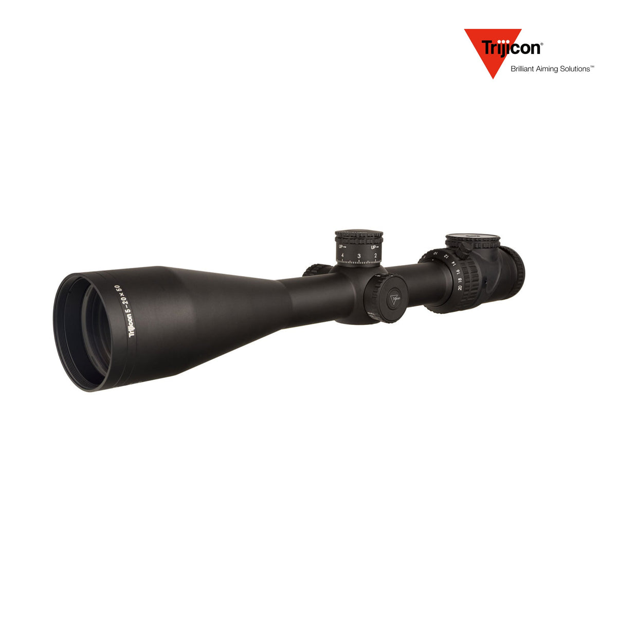 Trijicon AccuPoint 5-20x50 rifle scope with an MOA ranging crosshair reticle