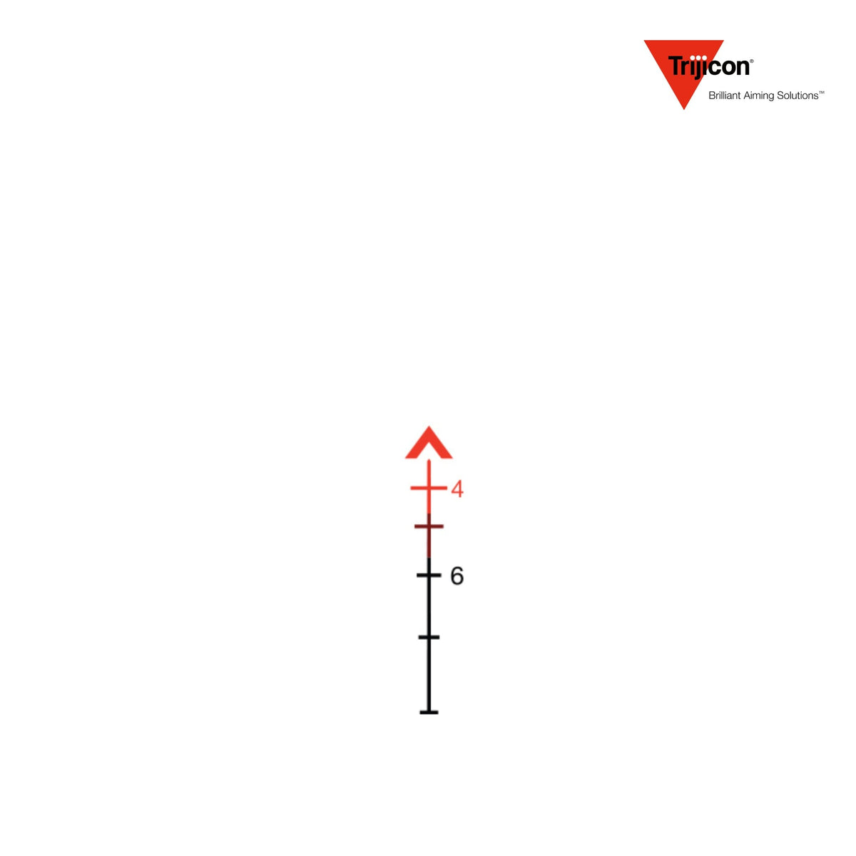 Trijicon ACOG 3.5x35 rifle scope with a red chevron .223 BAC reticle, needing no batteries for reticle illumination