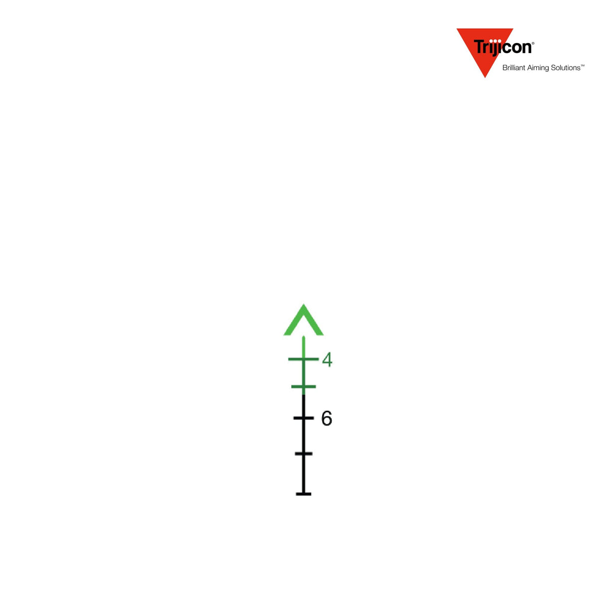 Trijicon ACOG 3.5x35 rifle scope with a green chevron .308 BAC reticle, needing no batteries for reticle illumination