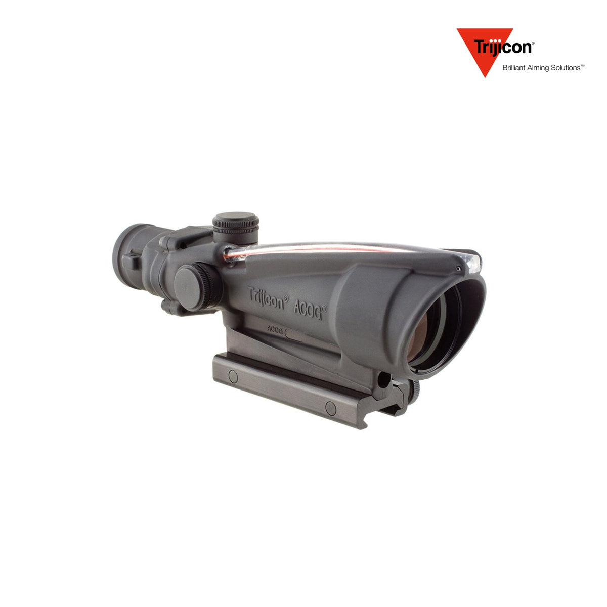 Trijicon ACOG 3.5x35 rifle scope with a red chevron .308 BAC reticle
