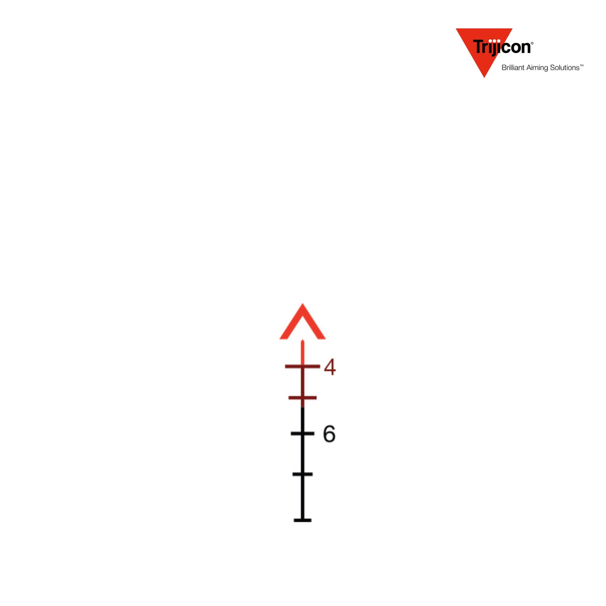 Trijicon ACOG 3.5x35 rifle scope with a red chevron .308 BAC reticle, needing no batteries for reticle illumination