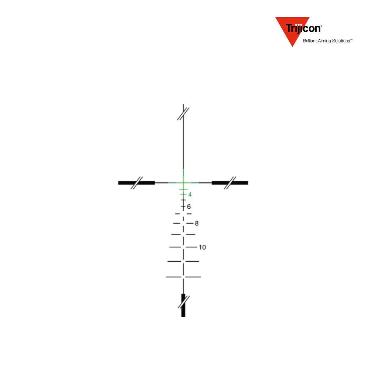 Trijicon ACOG 3.5x35 rifle scope with a green crosshair .308 BAC reticle, for flat-top rifles with a Picatinny rail
