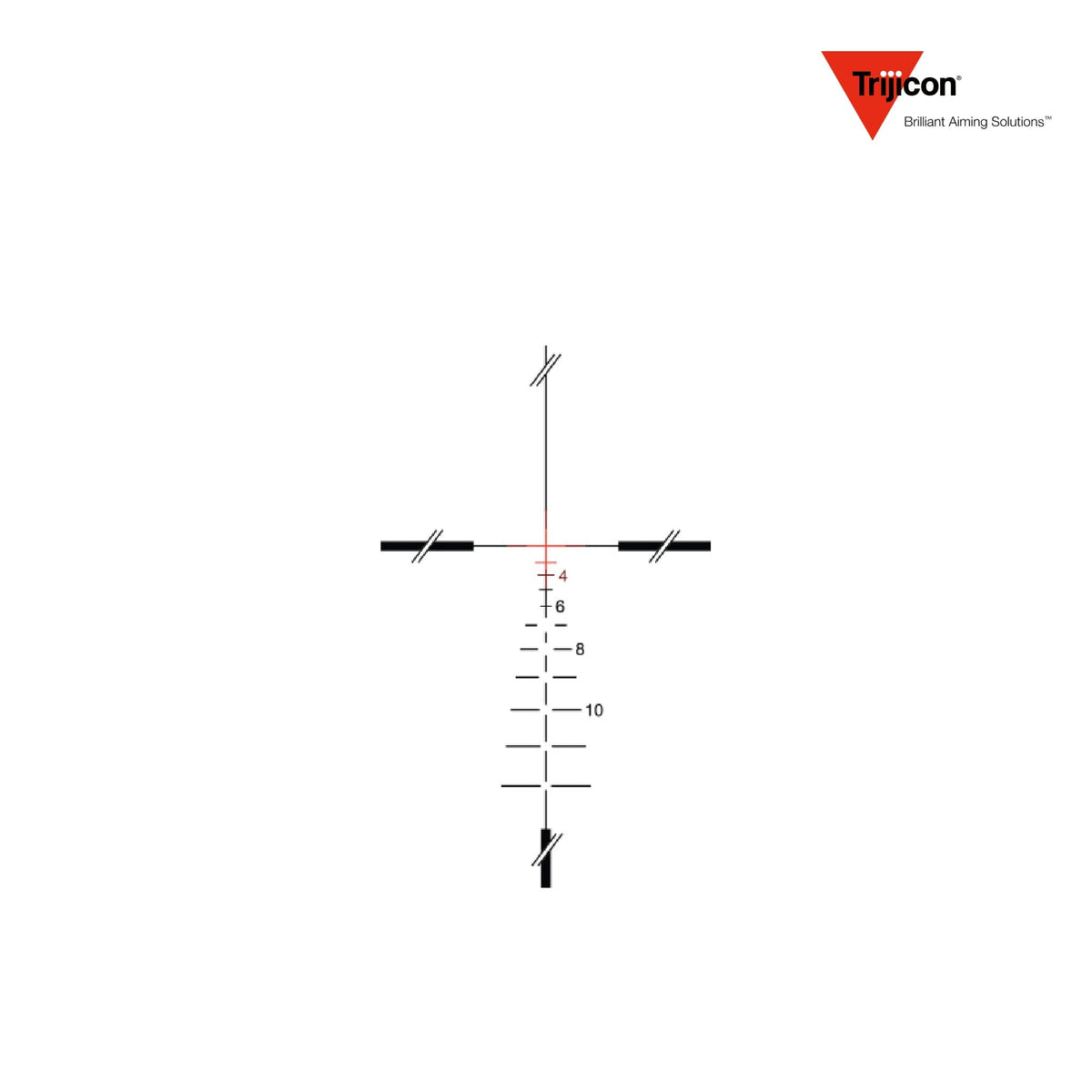Trijicon ACOG 3.5x35 rifle scope with a red crosshair .308 BAC reticle, needing no batteries for reticle illumination