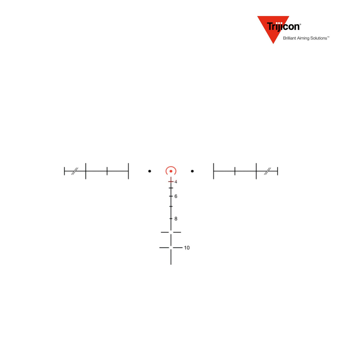 Trijicon ACOG 3.5x35 rifle scope with a red horseshoe-and-dot .223 BAC reticle, for flat-top rifles with a Picatinny rail