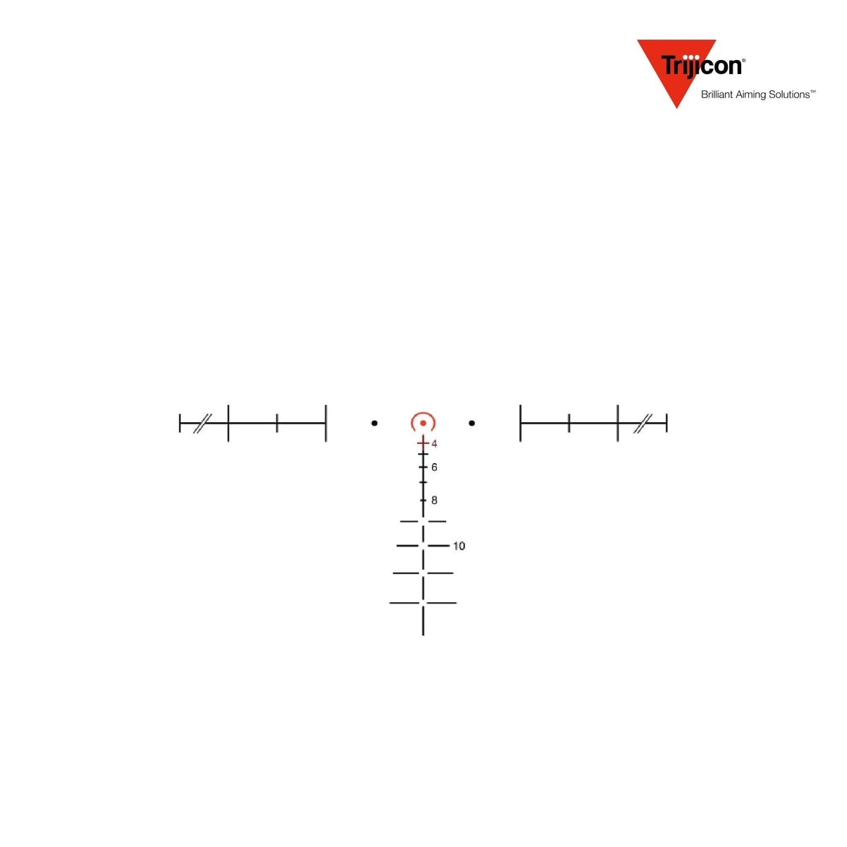 Trijicon ACOG 3.5x35 rifle scope with a red horseshoe-and-dot .308 BAC reticle, for flat-top rifles with a Picatinny rail