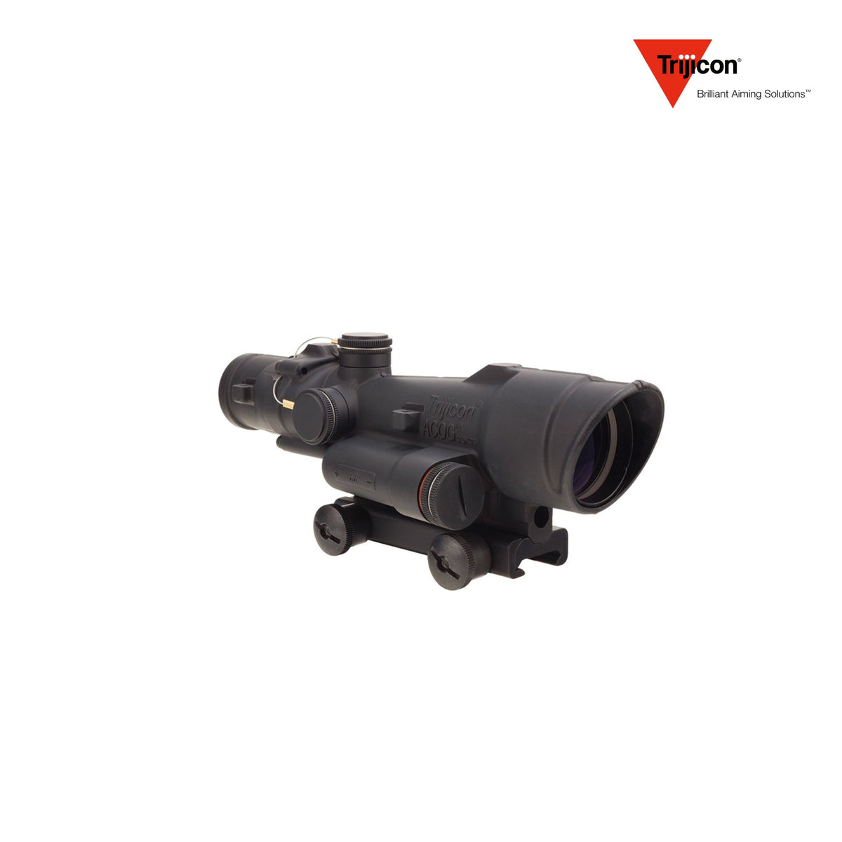 Trijicon ACOG 3.5x35 LED rifle scope with a horseshoe and dot reticle