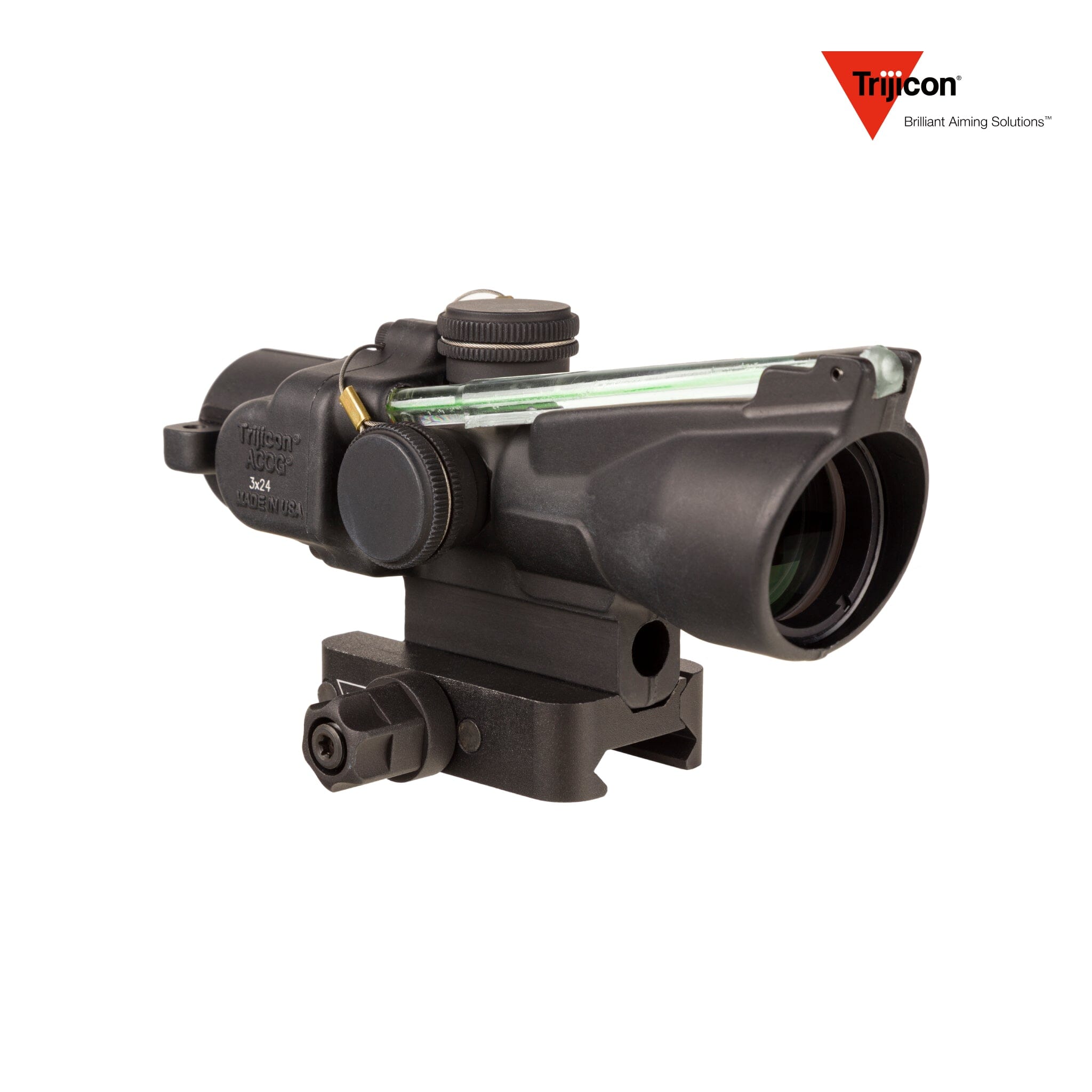 Trijicon ACOG 3×24 Compact Riflescope ACOG Rifle Scope Trijicon .223/55gr. Green Horseshoe/Dot Tall Q-LOC Mount 